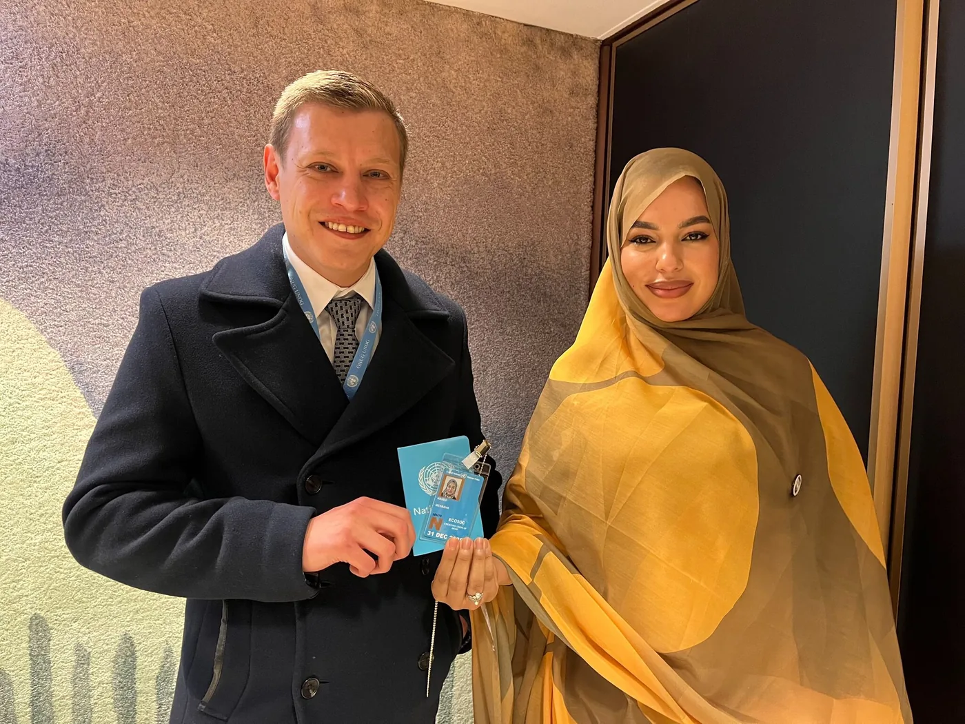 Mesbaha Hamed in a professional meeting